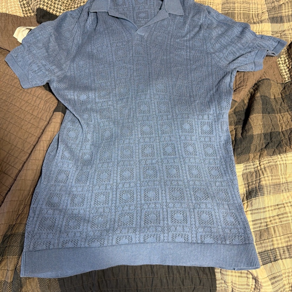 Hollister Light Blue Knit Polo